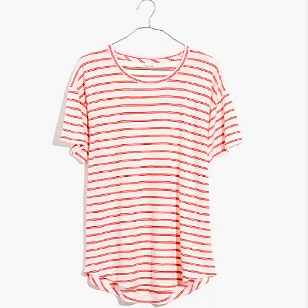 Madewell Whisper Cotton Crewneck Tee Calum Stripes
